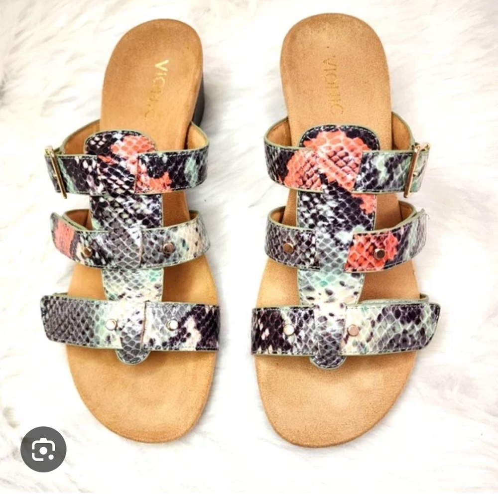 Vionic Multicolor Snake Print Sandals